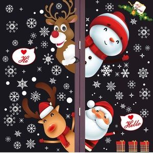 130pcs Christmas window stickers
